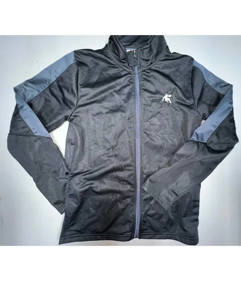 AND1 Black & Gray Full Zip Jacket Boy 10-12 EUC